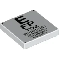 Tile 2 x 2 with Eye Chart Print