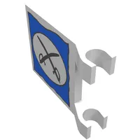 Flag 2 x 2 [Thin Clips] with Cavalry Logo Print