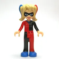 Harley Quinn with Blue and Red Ponytails