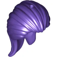 Hair Long Pulled Straight Back, Two Locks in Back