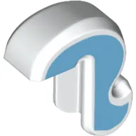 Animal Body Part, Cat Tail with Bright Light Blue Sides Print