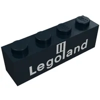 Brick 1 x 4 with White 'Legoland' Logo Print