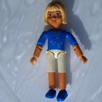 Belville Figure Articulated Elbows, Child, Female, Light Yellow Hair, White Shorts, Blues Shirt with Flowers Print