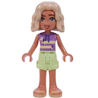 Nova, Lavender Top, Yellowish Green Skirt