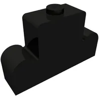 Brick Curved 1 x 4 x 2 Centre Stud Top