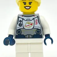 Astronaut, Female, Flat Silver Torso, White Legs, Bright Light Yellow Hair