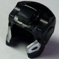 Helmet Space with Open Face Rounded, Top Hinge with Silver Edges with Black Marks Print (War Machine)