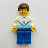 Soccer Player White Torso, Blue Legs, #4