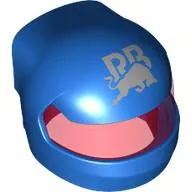 Helmet, Formula 1 with Trans-Red Visor pattern and Silver 'RB', Bull print