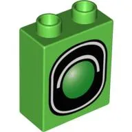 Duplo Brick 1 x 2 x 2 with Traffic Signal Single Print