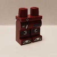 Hips and Dark Red Legs with Silver Key Chain, Dark Purple Sash, Knee Pads print