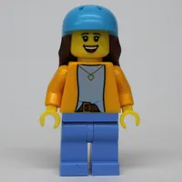 Orange Torso, Medium Blue Legs, Medium Azure Helmet