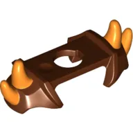 Minifig Neckwear Armor Shoulder Pads with 4 Spikes Orange Print