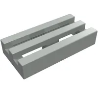 Tile Special 1 x 2 Grille without Bottom Groove