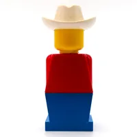 LEGOLAND Red Torso, Blue Legs, White Cowboy Hat