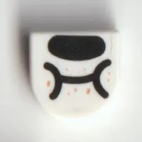 Tile 1 x 1 Half Circle with Snout, Crumbs print