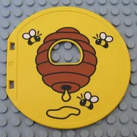 Duplo Ball Tube Exit Door with Bees and Hive Print