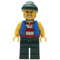 Pirate - Blue Vest, Dark Green Legs, Dark Green Bandana