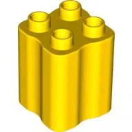 Duplo Brick 2 x 2 x 2 with Indented Sides (Tree Trunk)