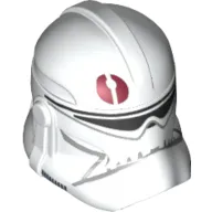 Helmet Clone Trooper Phase 2, Closed Front, Dark Red Emblem Print