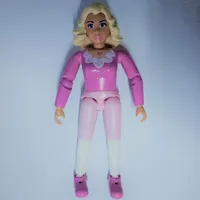 Belville Figure Articulated Elbows, Female, Light Yellow Hair, Dark Pink Top with Long Sleeves Print (Queen Rose)