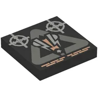 Tile 2 x 2 with Insectoid Logo in Triangle Print