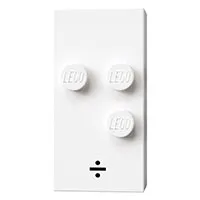 Braille Brick 2 x 4 with 3 Studs ⠲ and '÷' Print