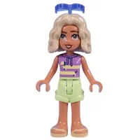 Nova, Lavender Top, Yellowish Green Skirt, Sunglasses