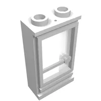 Door 1 x 2 x 3 Left with Hollow Studs, Fixed Glass