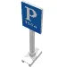 Road Sign Square Tall with Parking 'P' and '300m' Print