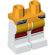 Hips and White Legs with Orange Coat, Red Knee Straps print