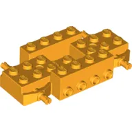 Vehicle Base 4 x 8 x 1 1/3 with Wheel Pins, 4 studs on each side, 2 x 2 Recessed Center and Hole