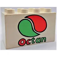 Duplo Brick 2 x 4 x 2 with Octan Logo Print