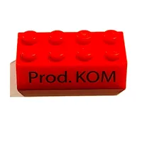 Brick 2 x 4 with 'I was here' / 'Prod. KOM' Print