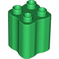 Duplo Brick 2 x 2 x 2 with Indented Sides (Tree Trunk)