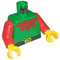 Torso Forestman Maroon Collar Print, Red Arms, Yellow Hands