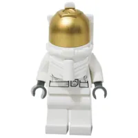 Astronaut, White, Diver Helmet, Gold Visor