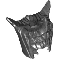 Helmet Spiked with Hood Black Print