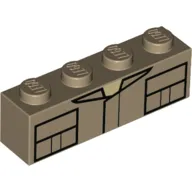 Brick 1 x 4 with Vest/Shirt, Pockets print