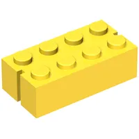 Brick 2 x 4 without Bottom Tubes, Slotted (with 2 slots)