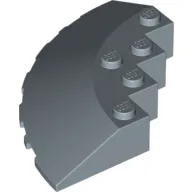 Brick Round Corner 6 x 6 with 33° Slope and Facet Cutout