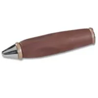 Pen Body, with Chrome Tip, Dark Tan Ends