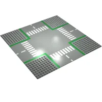 Baseplate 32 x 32 with 9-Stud Crossroads and Road Print