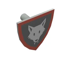 Shield Triangular with Wolfpack Print