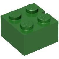 Brick 2 x 2 without Bottom Tubes, Slotted (with 1 slot)