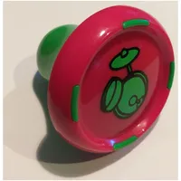 Music Builder Sound Plug with Bright Green Base and Bright Green Drum Kit Print
