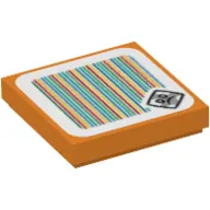 Tile 2 x 2 with Bramball and Barcode Print (Sticker)