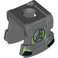 Minifig Neckwear Armour Breastplate with Back Stud and Agents Logo Print