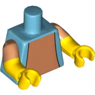 Torso, Dual Molded Arms, Vest over Nougat Undershirt Print, Nougat Sleeves Pattern, Yellow Arms and Hands