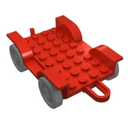 Fabuland, Vehicle Base, Car Chassis 8 x 6 with Hitch [Complete Assembly]